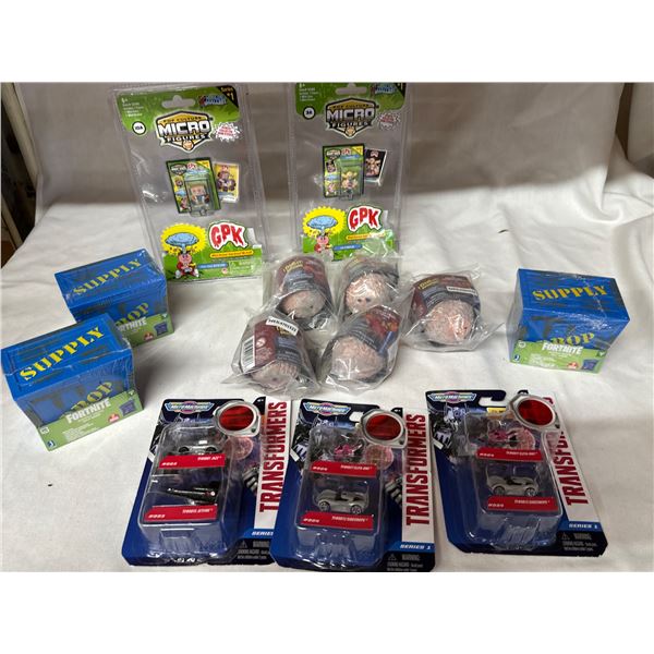 Collectibles Lot, Transformers Micro Machines, GPK Micros, Fortnite Supply Crates & Dig It Dragons