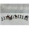 Image 1 : 12-PC Vtg French Infantry & Cavalry Lead Toy Soldier  1-1.5" Set, Semi-Flat Figures