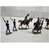 Image 3 : 12-PC Vtg French Infantry & Cavalry Lead Toy Soldier  1-1.5" Set, Semi-Flat Figures