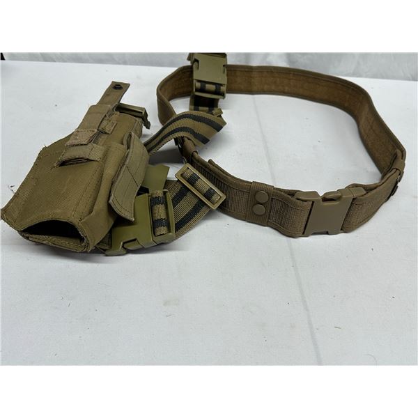Elite Tactical Leg Holster, Coyote Brown, Tactical Gear, Adjustable Leg Rig