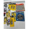Image 3 : 20+ Piece Tool Lot, Lenox Hole Saws, Saw Blades, Square, Tool Holsters, Drill Bits, T25 Bits & Irwin