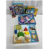 Image 2 : Kids Toy Lot, Super Sand, Dora Microphone, Animal Book, Aqua Art, Puzzles & Dice Game