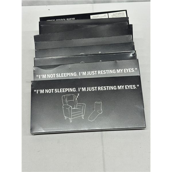 10-Pair Fun Novelty Socks, "I'm Not Sleeping, I'm Just Resting My Eyes", 95% Cotton, 5% Polyester
