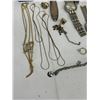 Image 2 : Grandma's Drawer Jewelry Lot, Antique Mirror Stamped Birks Sterling, Chains, Rings & Unverified Meta
