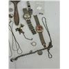 Image 3 : Grandma's Drawer Jewelry Lot, Antique Mirror Stamped Birks Sterling, Chains, Rings & Unverified Meta