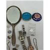 Image 4 : Grandma's Drawer Jewelry Lot, Antique Mirror Stamped Birks Sterling, Chains, Rings & Unverified Meta