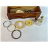 Image 3 : Wood Box with Vintage Items