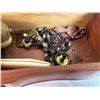 Image 4 : Wood Box with Vintage Items