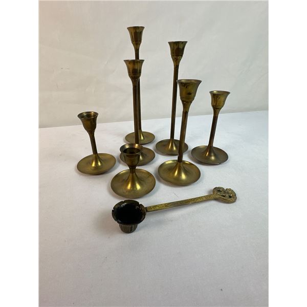 7 Candle Holders Brass?