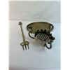 Image 1 : Brass Tray & Silver Plate Lotus Candle holder