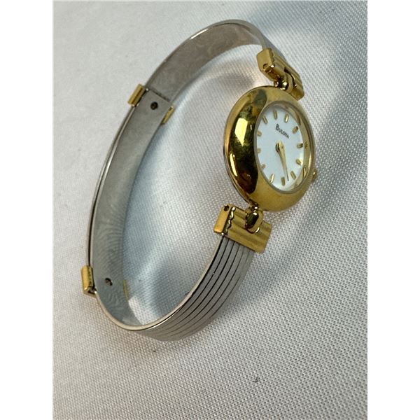 Ladies Bulova Bangle Watch - Needs Battery (Estate)