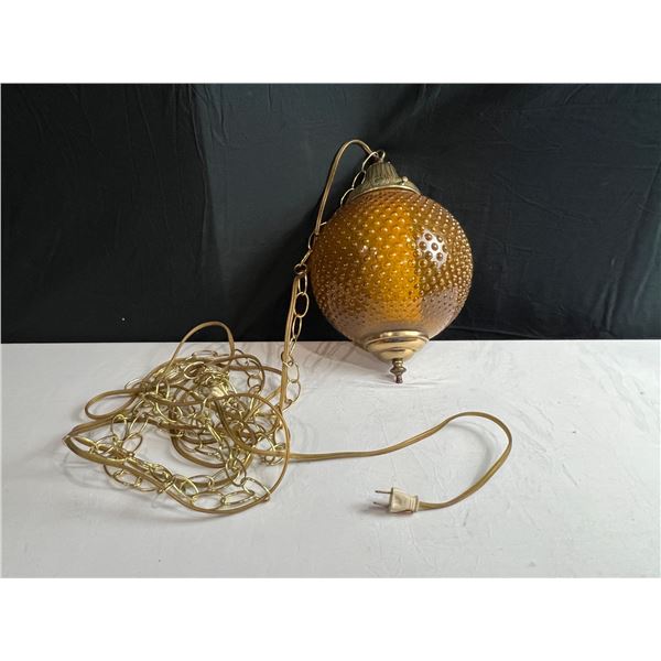 Vintage Amber Swag Light