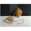 Image 1 : Vintage Amber Swag Light