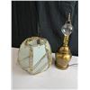 Image 3 : Brass Style Lamp with Glass Shade