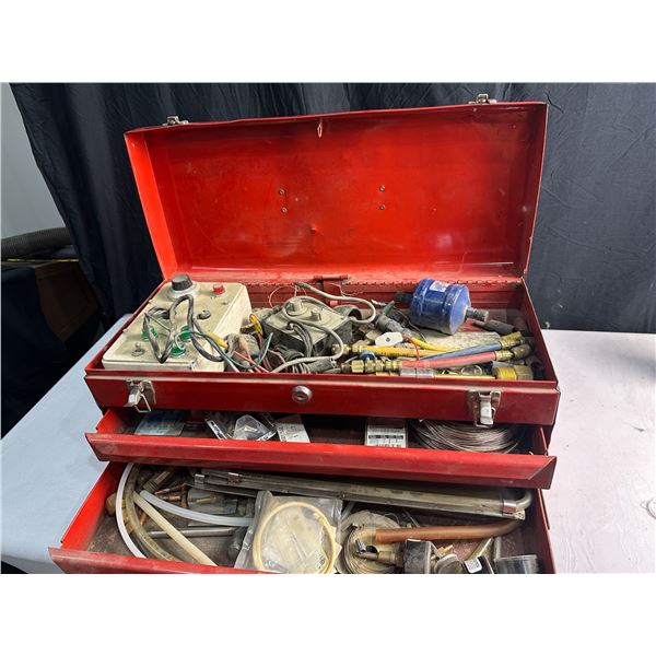 Metal Toolbox with Content