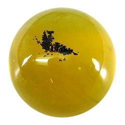 17.20ct Oval Cab Natural Unheated Yellow Opal (GEM-14000)