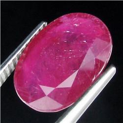 5ct Oval Cut Red Ruby Madagascar Appraised $6k (GEM-17488)