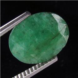 4.07ct Oval Green Afghan Emerald Appraised $10k (GEM-17995)
