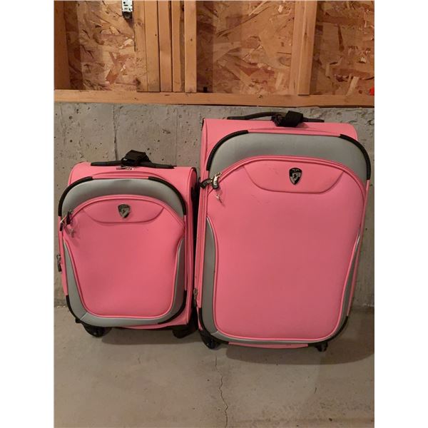 Heys Pink and Grey 2-Piece Softside Luggage Set