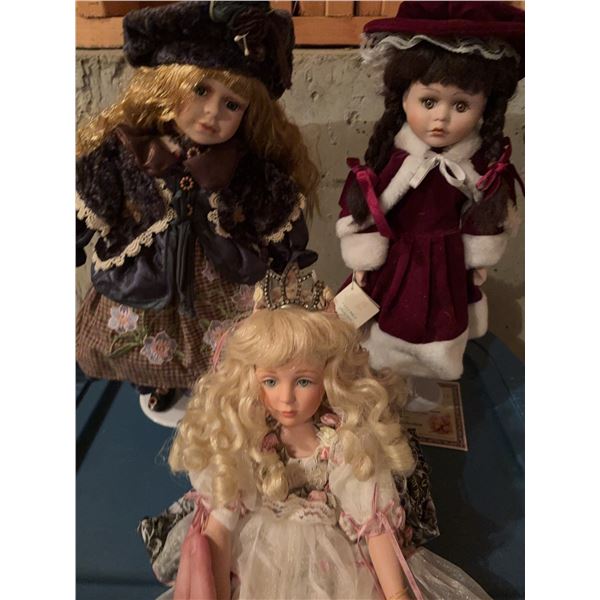 Porcelain Doll Lot: Vanessa Ricardi Vanessa Collection, Donna Rubert, T.I.I.L. Dolls