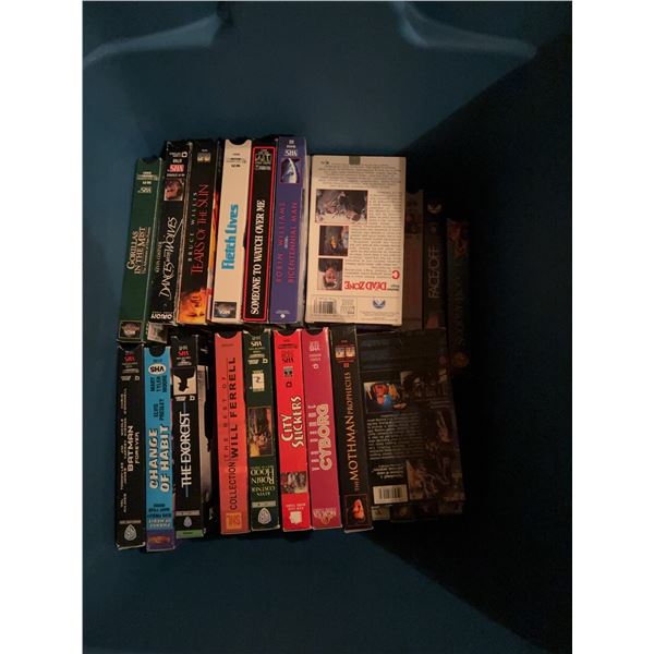 22 VHS Movie Tapes Including Batman Forever, The Exorcist, Face/Off, And More