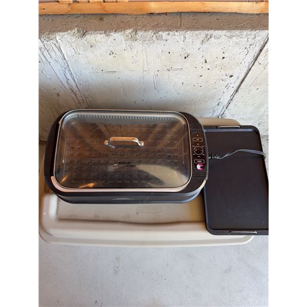 Power Smokeless Grill Electric Indoor Grill With Lid And Griddle Plate