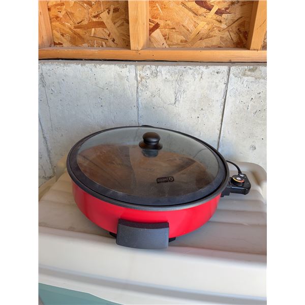 Giant Electric Skillet with Glass Lid and Adjustable Temperature Control