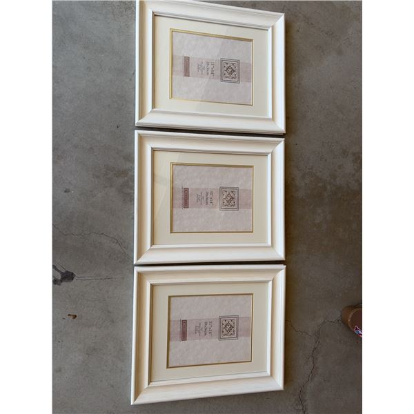 3 Columbia 11"x14" White Photo Frames With Mat