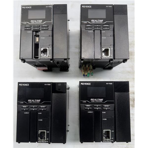 (4) Keyence #KV-7500 CPU Programmable Logic Controllers