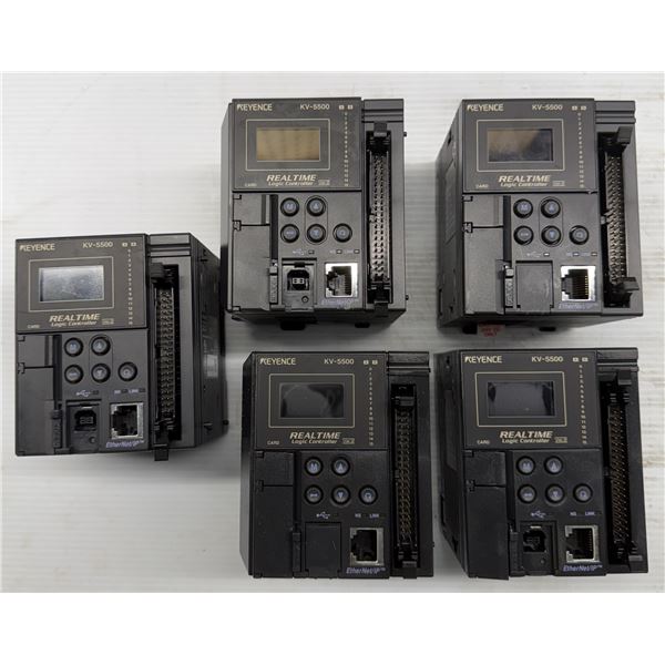 (5) Keyence #KV-5500 CPU Modules Power Inputs