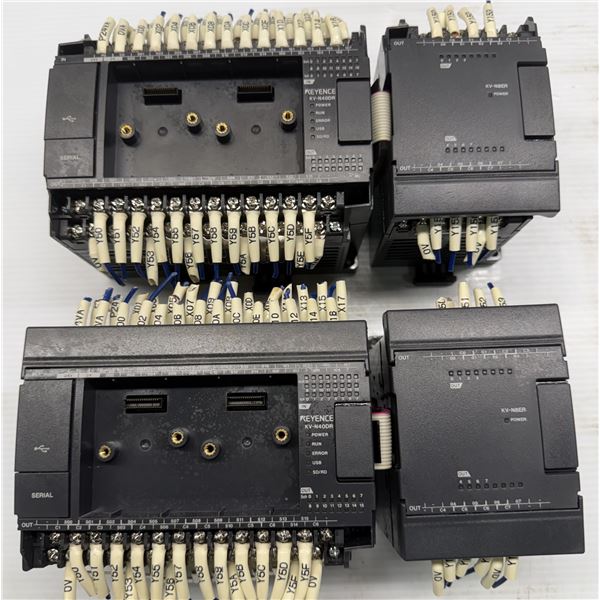 (2) Keyence #KV-N40DR CPU Modules Power Inputs w/#KV-N8ER Expansion Units
