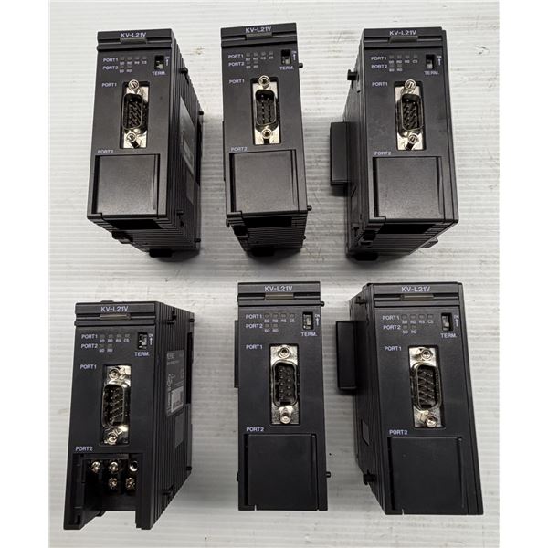 (6) Keyence #KV-L21V Serial Interface Modules