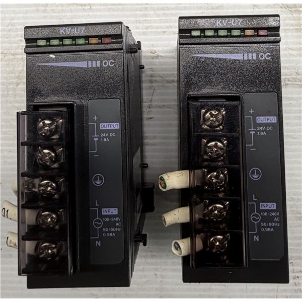 (2) Keyence #KV-U7 Power Supply Modules