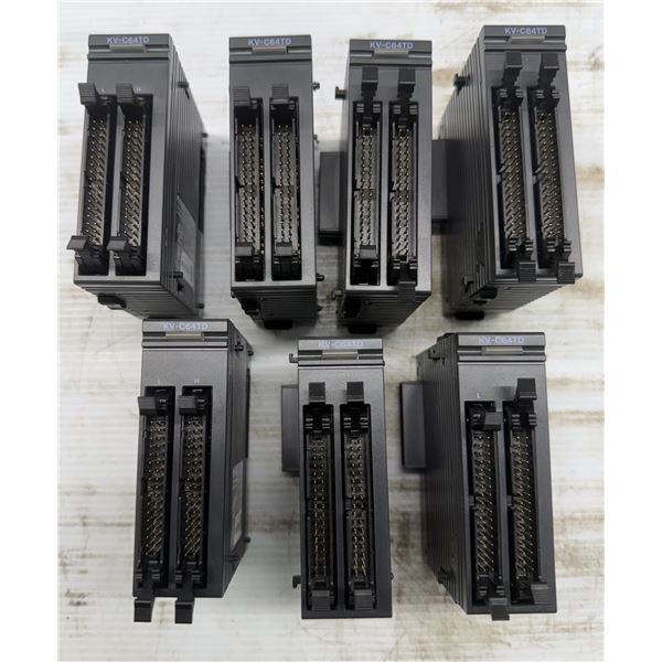 Lot of (7) Keyence #KV-C64TD Output Modules
