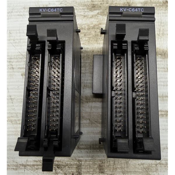 Lot of (2) Keyence #KV-C64TC Output Modules