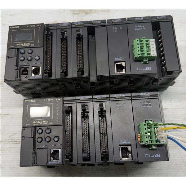 (2) Keyence #KV-5500 Programmable Controller Units w/Modules
