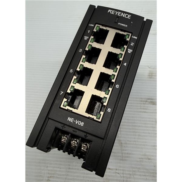 Keyence #NE-V08 8-Port Fast Ethernet Switch