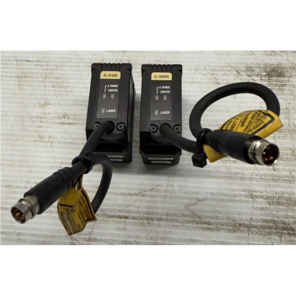 (2) Keyence #IL-S100 Intelligent-L Laser Sensors