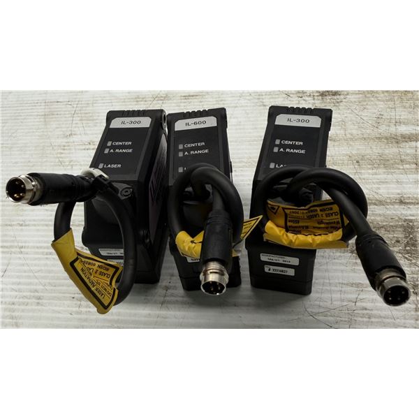 (3) Keyence #IL-300 Intelligent-L Laser Sensors