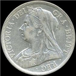 1900 Britain Victoria Half Crown Hi Grade (COI-7028)