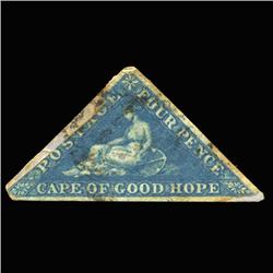1861 VERYRARE Cape of Good Hope 4p Postal Stamp $3000 BV (STM-0212)