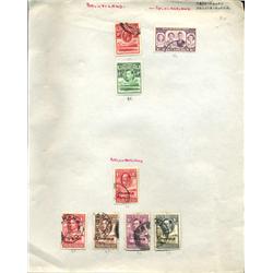 1930s Basutoland/Bechuanaland Hand Made Stamp Collection Album Page 8 Pieces (STM-0229)