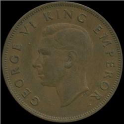 1946 New Zealand Penny George VI Hi Grade (COI-6968)