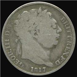 1817 Britain George III Six Pence Better Grade (COI-7073)