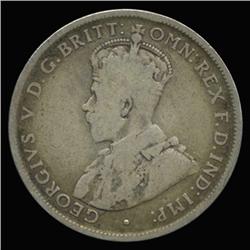 1921 Australia Silver Florin Circulated Scarce (COI-6667)