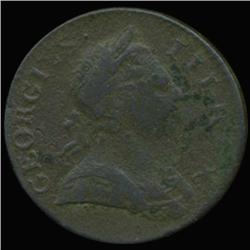 1770 US British Colonial George III Half Penny Hi Grade (COI-6945)