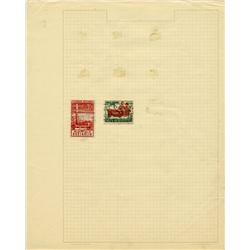 1950s Australia Hand Made Stamp Collection Album Page 2 Pieces (STM-0282)