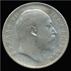 1908B India Silver Rupee High Grade (COI-6638)