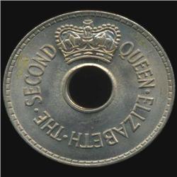 1957 Fiji Penny Elizabeth Gem BU MS65+ (COI-7012)