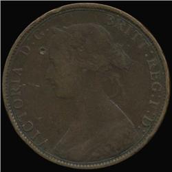 1862 British Victoria Halfpenny VF (COI-7254)